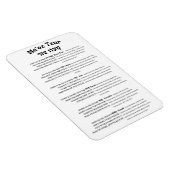 Magnet Flexible Maoz Tzur Hanoukka Chanson Hébreu complet et trans (Côté Droit)