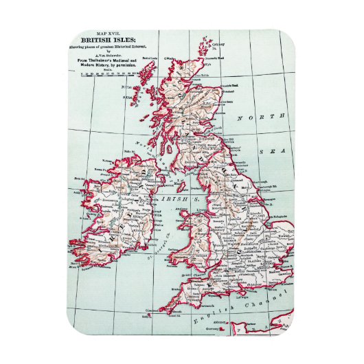 Magnet Flexible MAP : BRITISH ISLES, c1890 (Vertical)