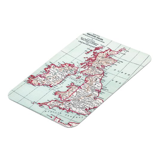 Magnet Flexible MAP : BRITISH ISLES, c1890 (Côté Gauche)
