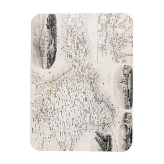 Magnet Flexible MAP : CRIMEA, c1855 (Vertical)