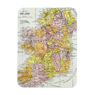 Magnet Flexible MAP : IRLANDE, c1890