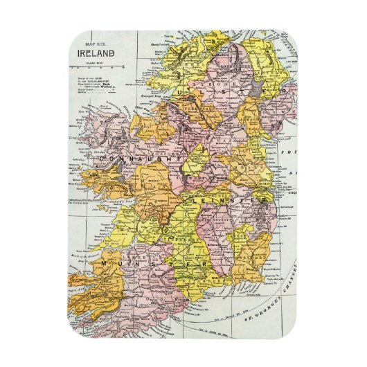 Magnet Flexible MAP : IRLANDE, c1890 (Vertical)