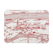Magnet Flexible MAP : MANHATTAN, c1935 (Horizontal)