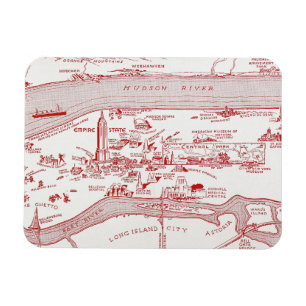 Magnet Flexible MAP : MANHATTAN, c1935