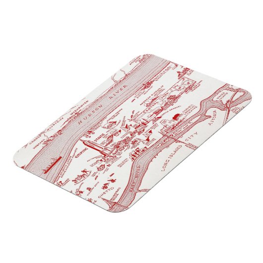 Magnet Flexible MAP : MANHATTAN, c1935 (Côté Gauche)