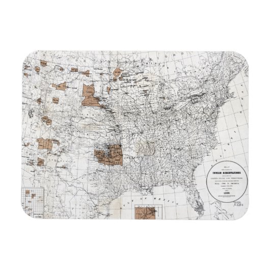 MAGNET FLEXIBLE MAP : RÉSERVATION, 1888 (Horizontal)
