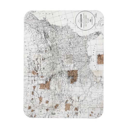 MAGNET FLEXIBLE MAP : RÉSERVATION, 1888 (Vertical)