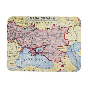 Magnet Flexible MAP : UKRAINE, c1906