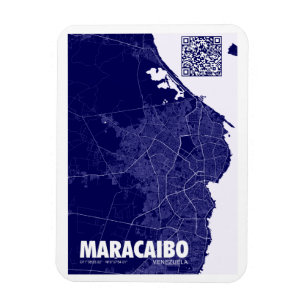 Magnet Flexible Mapa de Maracaibo - Vénézuéla Carte de la ville de