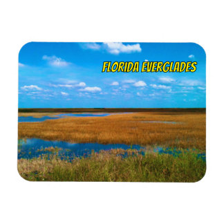 Magnet Flexible Marais de Floride, Herbe des marais, Ciel et refle