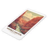 Magnet Flexible Marble Canyon Arizona Travel Art Vintage (Côté Gauche)
