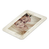 Magnet Flexible Marble Chic Golden Lace Romantique Couple Mariage (Côté Gauche)