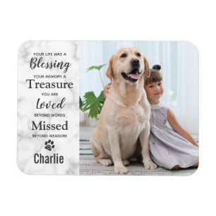 Magnet Flexible Marble Pet Dog Souvenir Photo