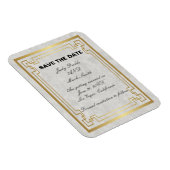 Magnet Flexible Marbre blanc Géométrique Or Mariage Enregistrer La (Côté Droit)