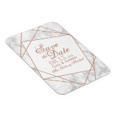Magnet Flexible Marbre et Faux Rose Gold Sauvez la date (Côté Droit)
