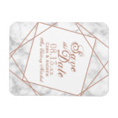 Magnet Flexible Marbre et Faux Rose Gold Sauvez la date (Horizontal)