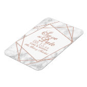 Magnet Flexible Marbre et Faux Rose Gold Sauvez la date (Côté Gauche)