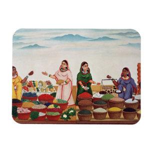 Magnet Flexible Marché de légume et d'épice chez Benares, c.184