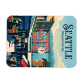 Magnet Flexible Marché Pike Place Washington (Horizontal)
