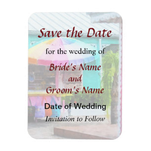 Magnet Flexible Marché Port Lucaya Bahamas Sauvegarder la date