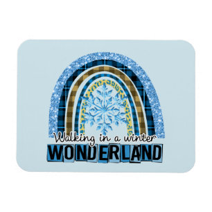 Magnet Flexible Marcher dans une Wonderland d'hiver Blue Rainbow