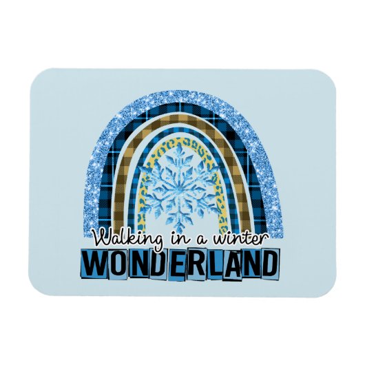 Magnet Flexible Marcher dans une Wonderland d'hiver | Blue Rainbow (Horizontal)