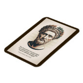 Magnet Flexible Marcus Aurelius Meditations Quote Illustration Art (Côté Gauche)