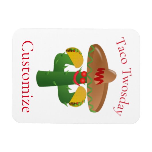 Magnet Flexible Mardi Taco Saguaro Cactus Thunder_Cove (Horizontal)