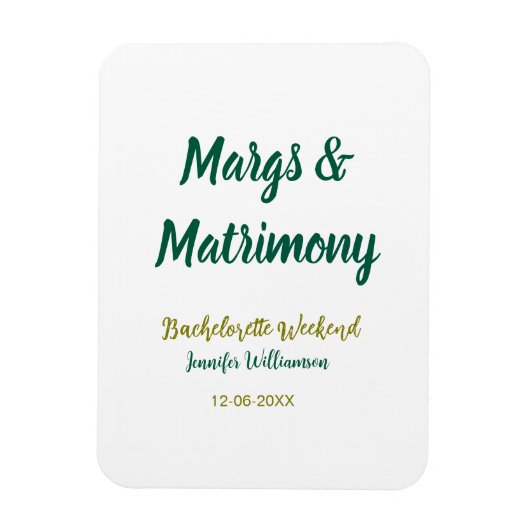 Magnet Flexible Margs et mariage ajoutent le nom de la date de la  (Vertical)