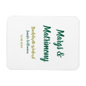 Magnet Flexible Margs et mariage ajoutez nom date enterrement de v (Horizontal)