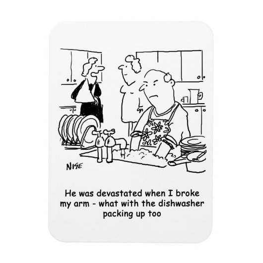 Magnet Flexible Mari faisant la vaisselle (Vertical)