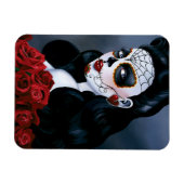 Magnet Flexible Maria Sugar SKull Roses rouges (Horizontal)