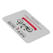 Magnet Flexible Mariage à bicyclette en tandem Enregistrer la date (Côté Droit)