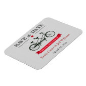 Magnet Flexible Mariage à bicyclette en tandem Enregistrer la date (Côté Gauche)