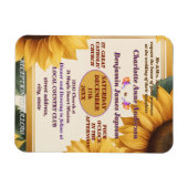 Magnet Flexible Mariage à fleurs de tournesols (Horizontal)