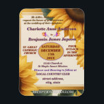 Magnet Flexible Mariage à fleurs de tournesols<br><div class="desc">Customisez pour convenir à votre événement.</div>