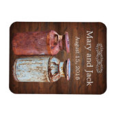 Magnet Flexible Mariage à la Campagne des Boîtes de Lait Rustique (Horizontal)