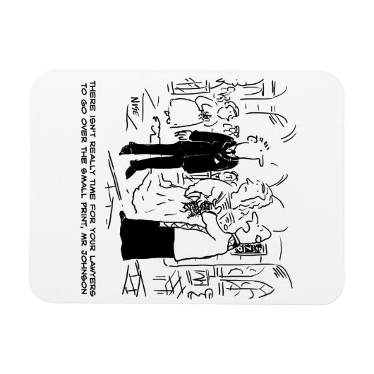 Magnet Flexible Mariage à l'église : le vicaire dit non aux avocat (Horizontal)