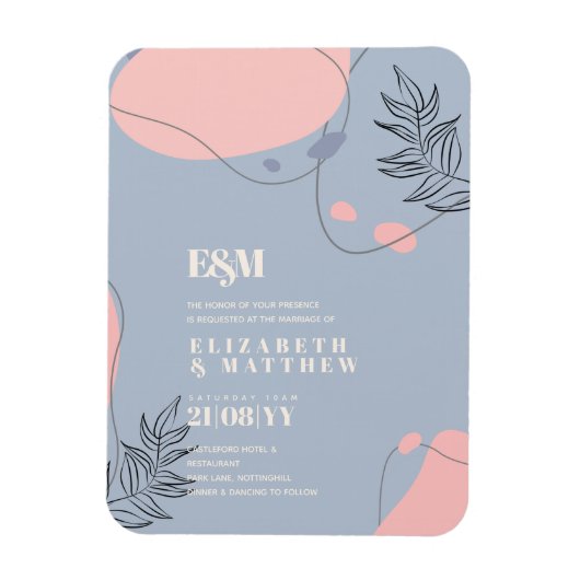 Magnet Flexible Mariage Abstrait moderne scandinave japonais (Vertical)