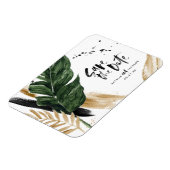 Magnet Flexible Mariage abstrait tropical moderne peint (Côté Gauche)