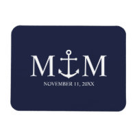 Mariage Ancre bleu marine