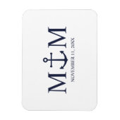 Magnet Flexible Mariage Ancre bleu marine (Vertical)