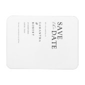 Magnet Flexible Mariage blanc minimaliste moderne Sauvez la date (Horizontal)