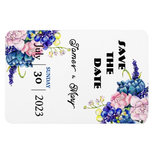 Magnet Flexible Mariage bleu (Horizontal)