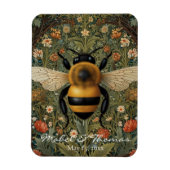 Magnet Flexible Mariage bohème personnalisé avec abeille et botani (Vertical)