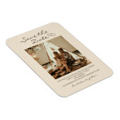 Magnet Flexible Mariage Bohème Rustique Cœurs (Côté Droit)