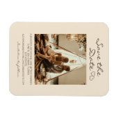 Magnet Flexible Mariage Bohème Rustique Cœurs (Horizontal)