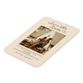 Magnet Flexible Mariage Bohème Rustique Cœurs (Côté Gauche)