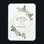 Magnet Flexible Mariage Botanique Géométrique Enregistrer La Date<br><div class="desc">Un mariage rustique élégant sauvez l'aimant de date avec un design botanique d'inspiration aquarelle autour d'un cadre géométrique avec du texte noir. Recherchez des invitations de mariage et d'autres objets de coordination chez Jill's Paperie.</div>