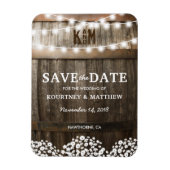 Magnet Flexible Mariage Champêtre Fridge Sauvegarder la Date (Vertical)